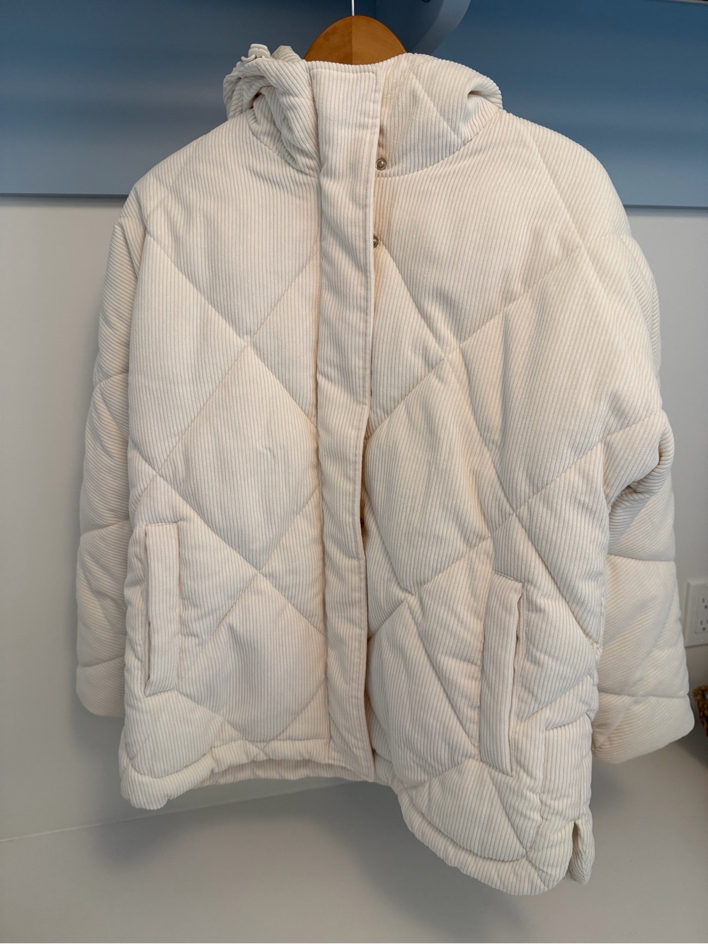 Corduroy Holland Quilted Puffer Parka